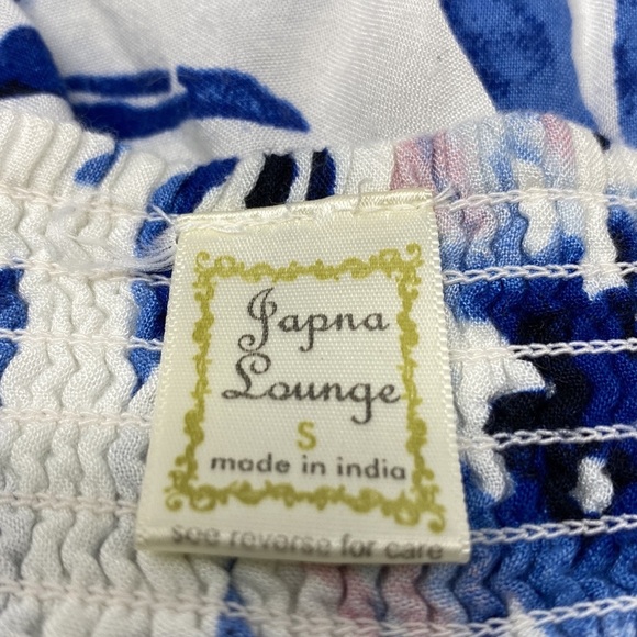 Japna Lounge 3 Piece Floral Blue & White Pajama Set - Picture 5 of 7